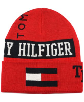 Red tommy hilfiger beanie online