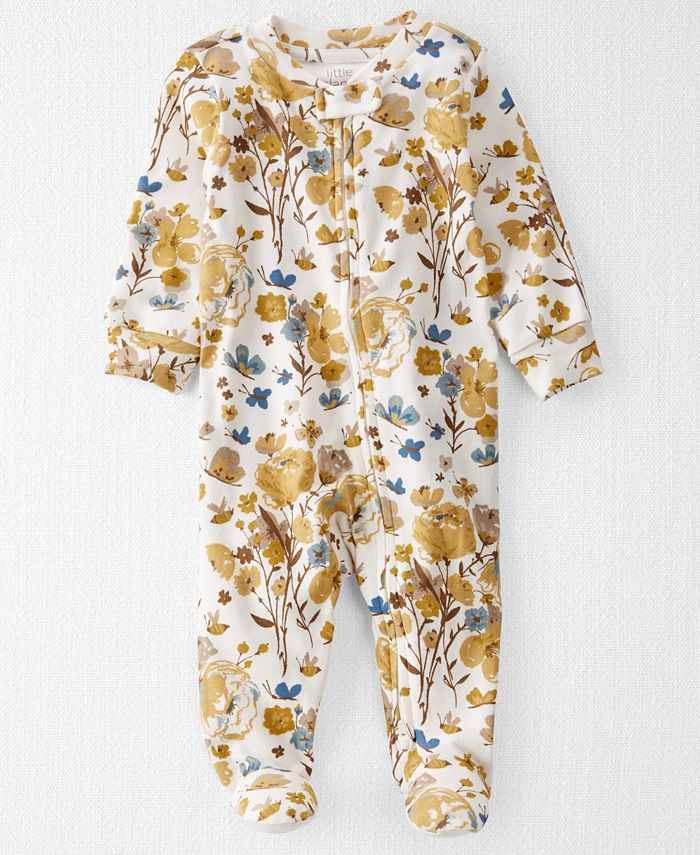 Carter's Baby Girls Organic Cotton Sleep & Play Footed Coverall - Macy's