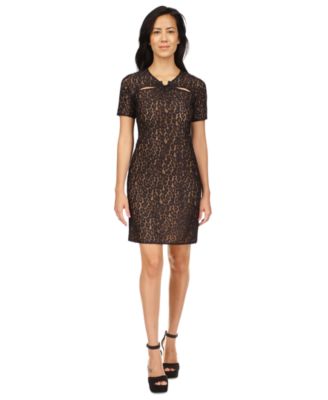 Michael Kors - Women's Lace Ring Cutout Mini Dress
