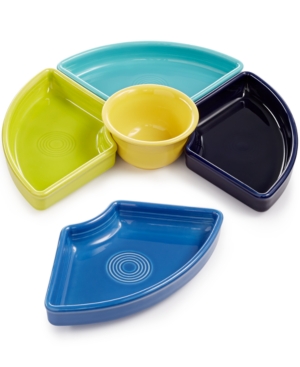 Fiesta Mixed Cool Colors 5-Piece Entertaining Set
