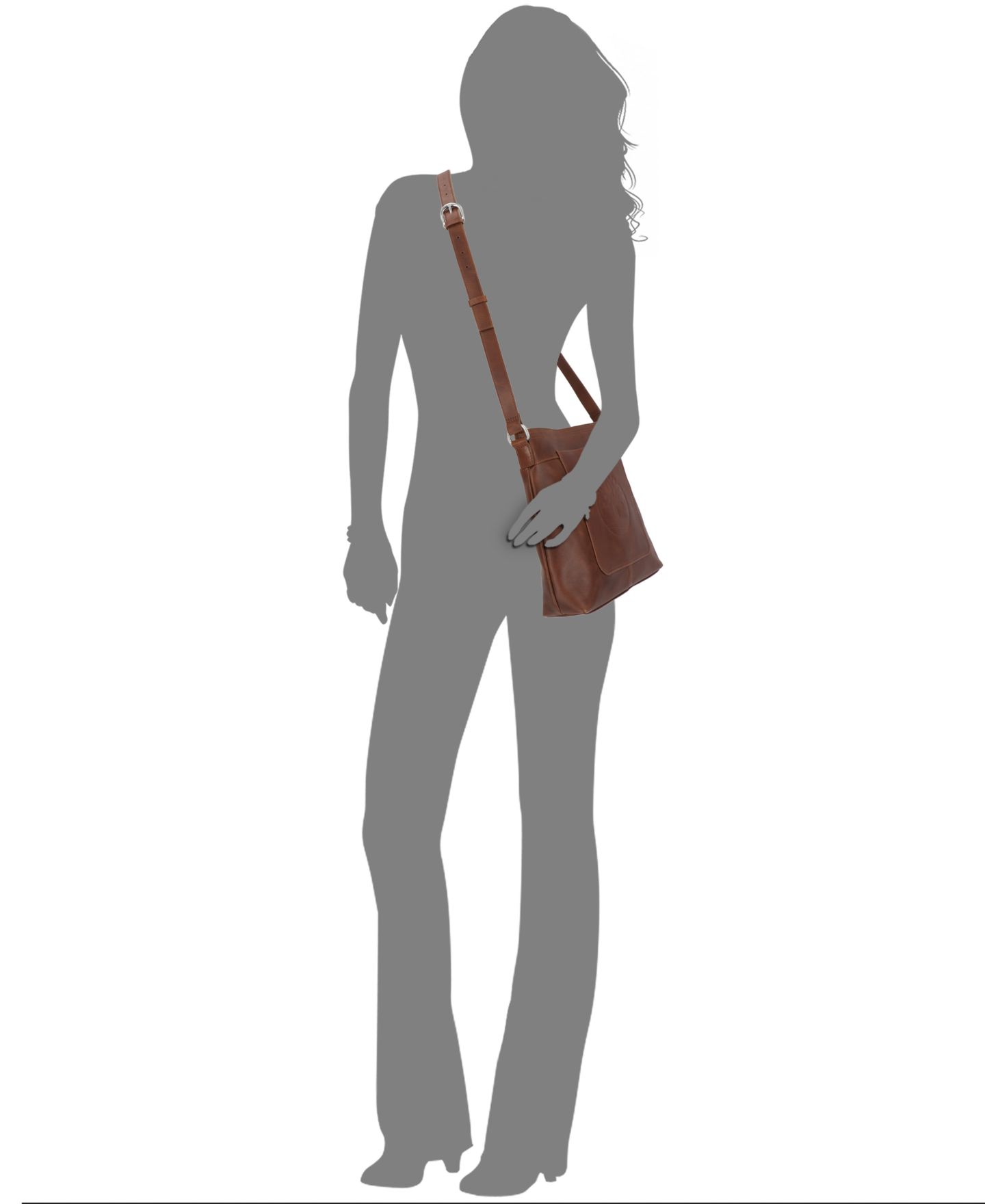 Женская сумка Timberland Leather Crossbody Purse Shoulder, цвет: Коньячный — фото 4