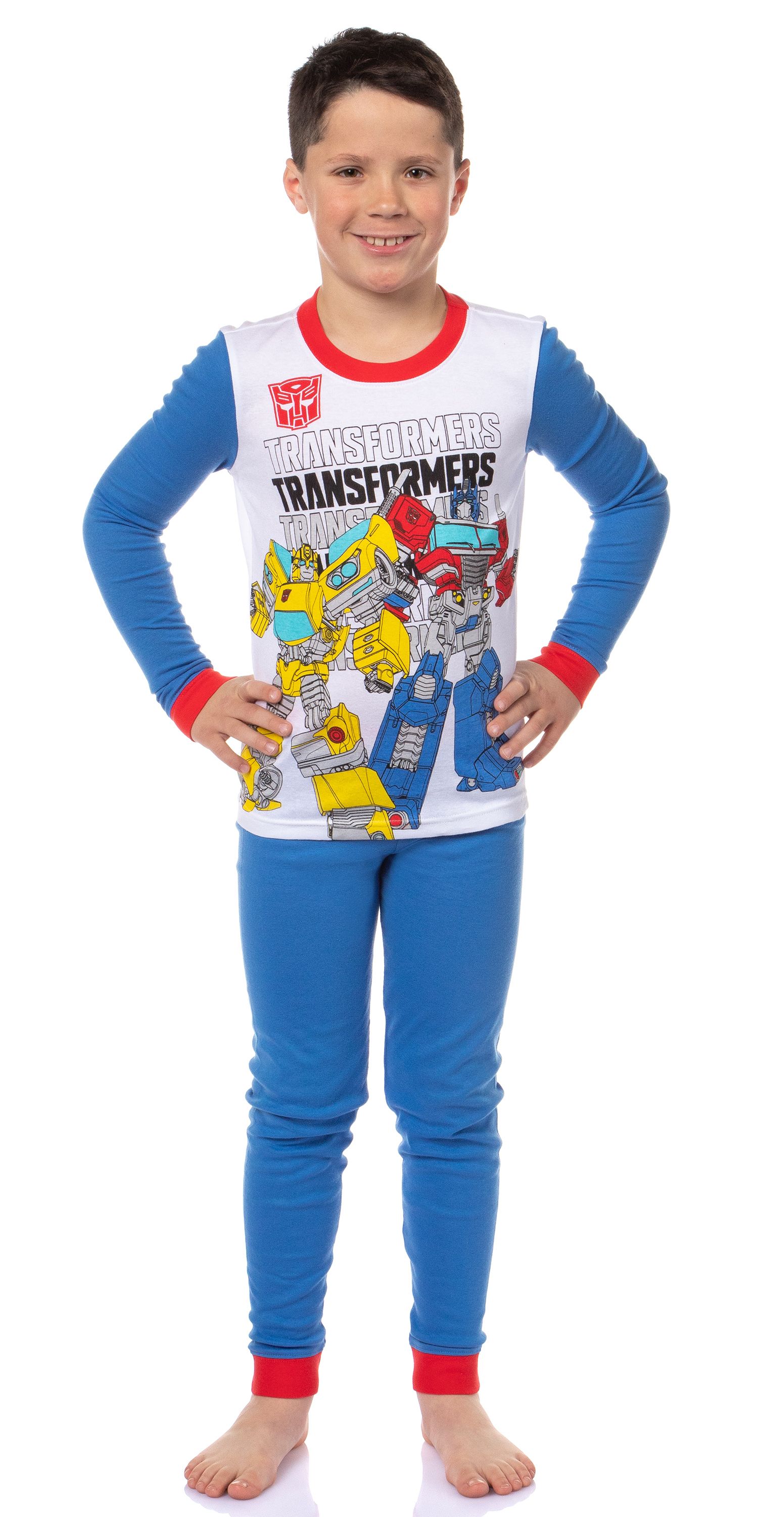 Boys' Optimus Prime And Bumblebee Characters Logo Kids Sleep Pajama Set