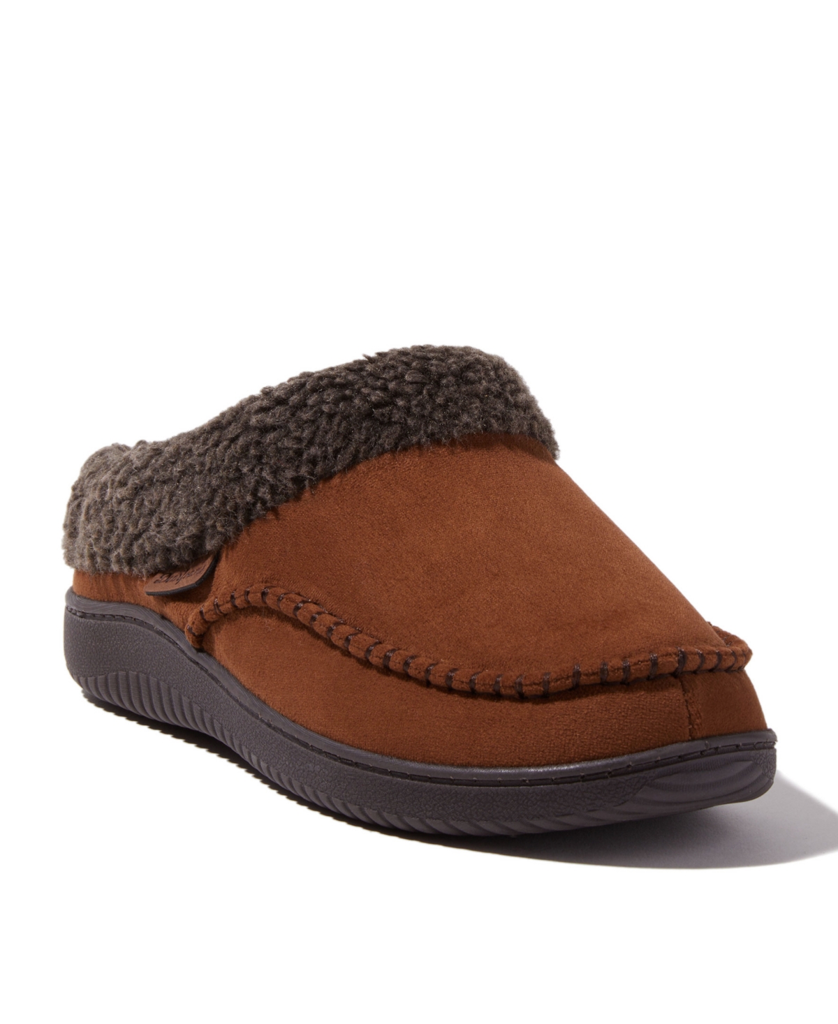 DEARFOAMS MEN'S MARSHALL FAUX-SUEDE LINED CLOG SLIPPERS