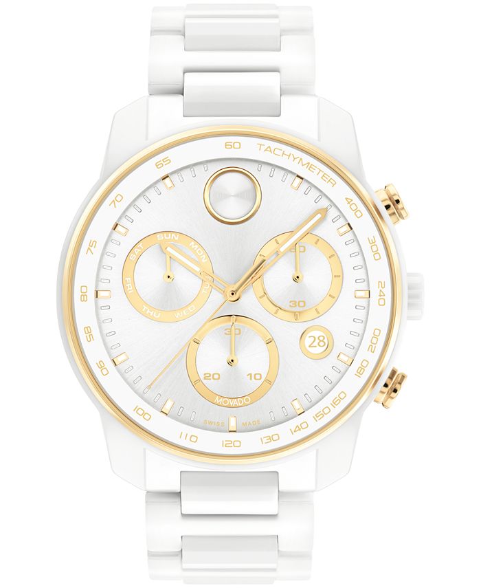 White ceramic movado watch deals