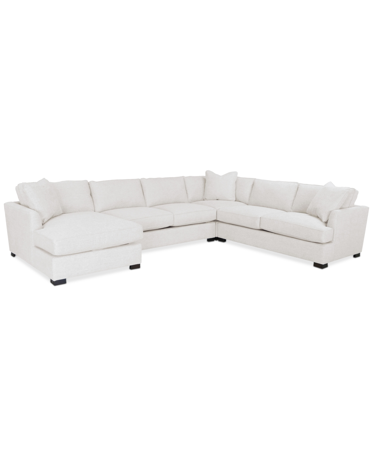 Furniture Nightford 148" 4-pc. Fabric Chaise Sectional, Created For Macy's In Dove