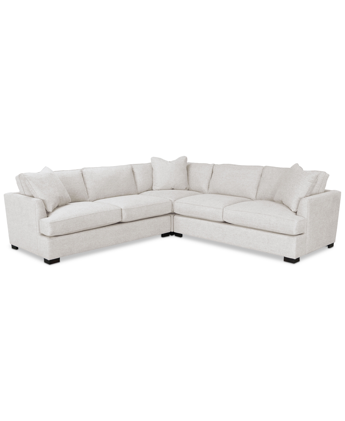 Furniture Nightford 111" 3-pc. Fabric L Sectional, Created For Macy's In Dove