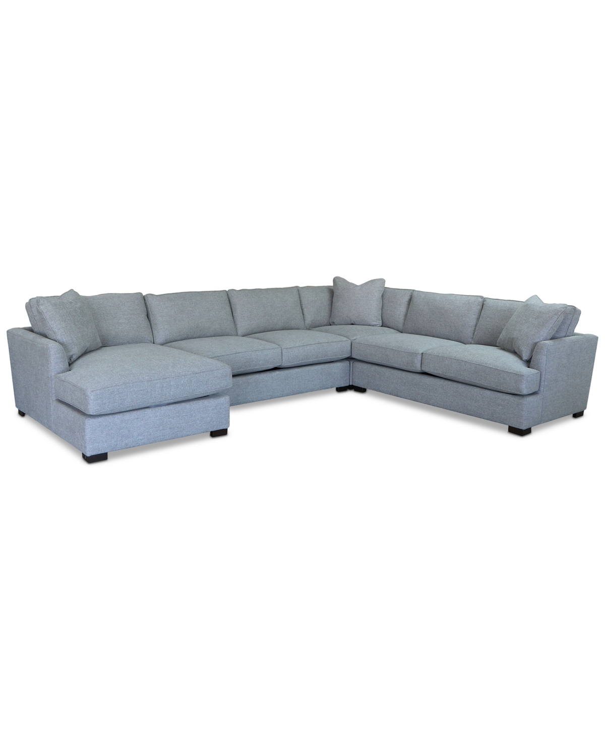 Furniture Nightford 148" 4-pc. Fabric Chaise Sectional, Created For Macy's In Granite