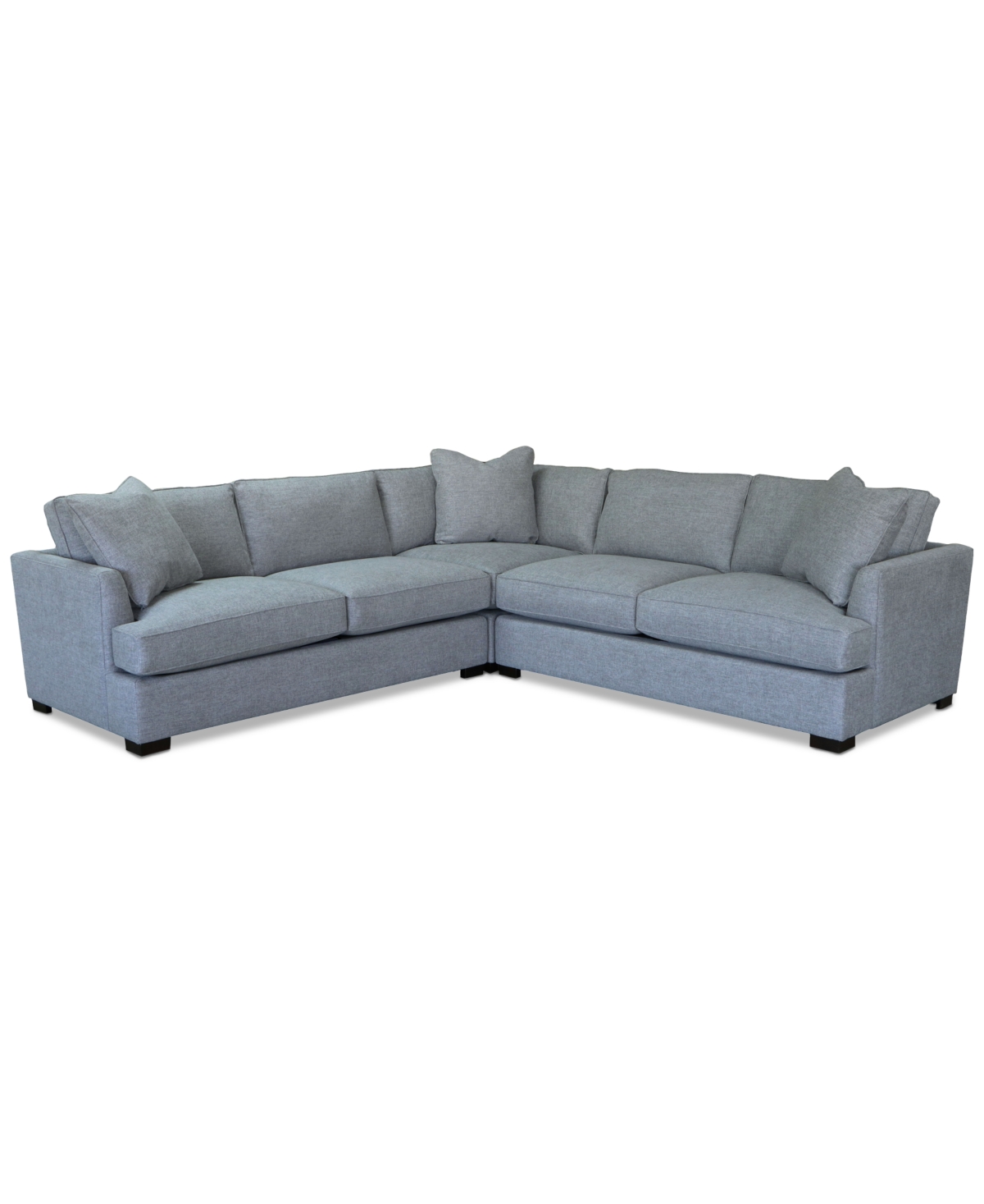 Furniture Nightford 111" 3-pc. Fabric L Sectional, Created For Macy's In Granite