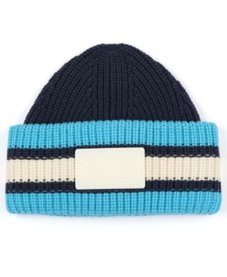 New! Coach Knit Beanie With Rubber Patch Chalk Coach Women main image 2