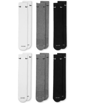 Unisex Everyday Plus Cushioned Training Crew Socks, 6-Pack