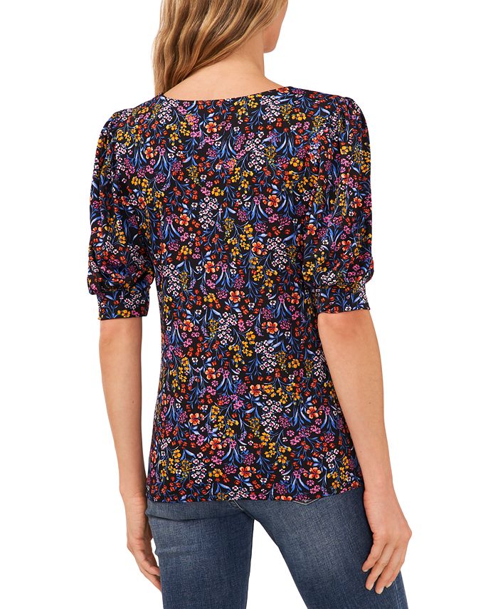 Top Femme Taille 2X Orange à Paillettes Et Studs - Col Ras Du Cou, Manches Courtes, Polyester/rayon, Occasion Très Bon état