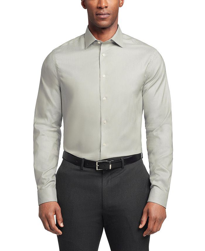 Men s Steel Regular Fit Stretch Wrinkle Free Dress Shirt