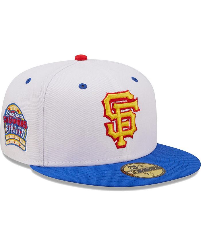 Men's New Era White/Royal San Francisco Giants 8-Time World Series Champions Cherry Lolli 59FIFTY Fitted Hat