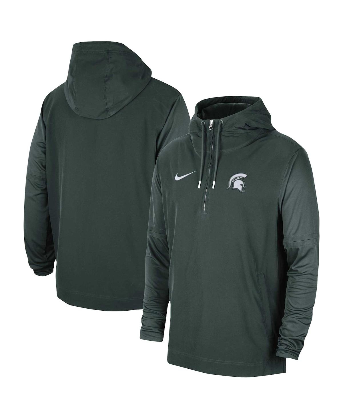 Nike Men's  Green Michigan State Spartans 2023 Coach Half-zip Hooded Jacket