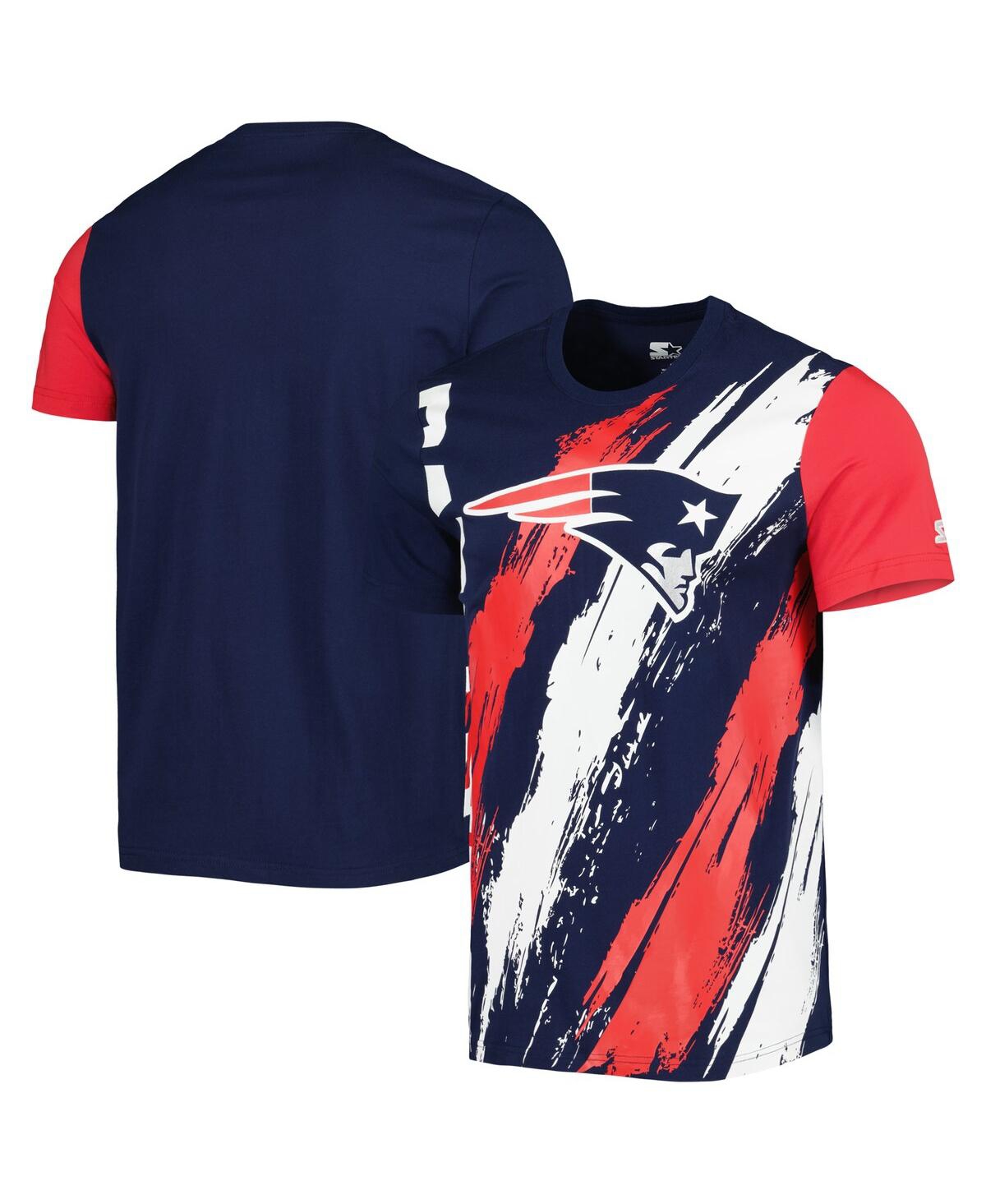 Shop Starter Men's  Navy New England Patriots Extreme Defender T-shirt