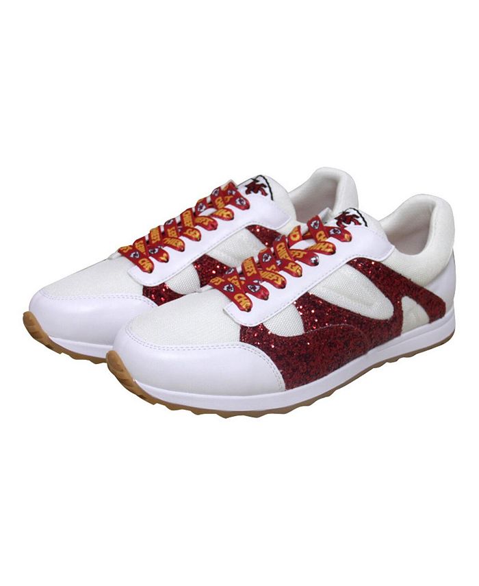 Cuce Women s White Kansas City Chiefs Glitter Sneakers Macy s