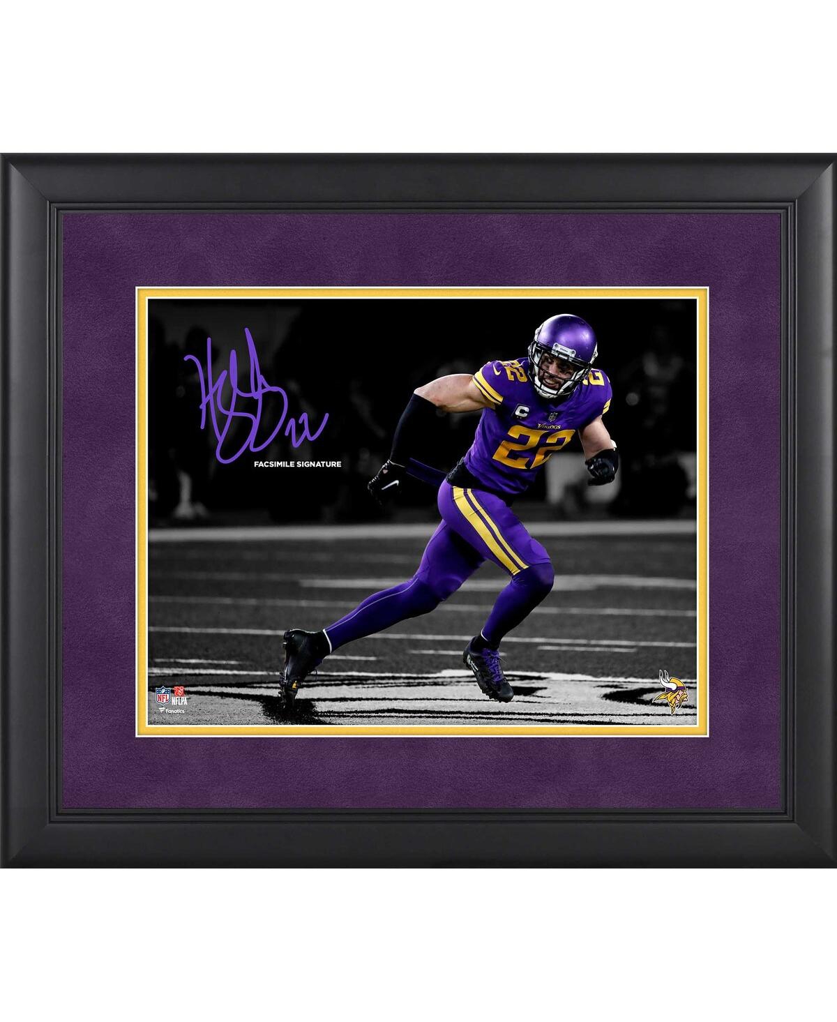 Fanatics Authentic Harrison Smith Minnesota Vikings Facsimile Signature Framed 11" X 14" Spotlight Photograph In Purple