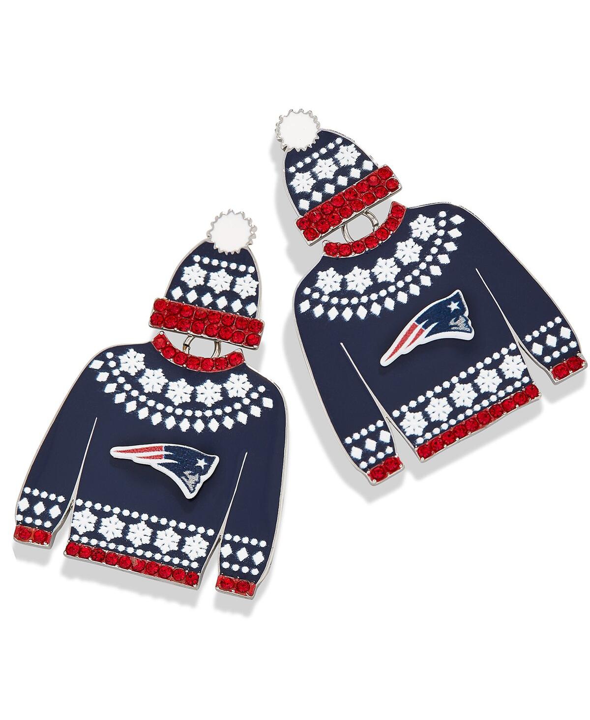 Baublebar Women's  New England Patriots Sweater Earrings In Navy