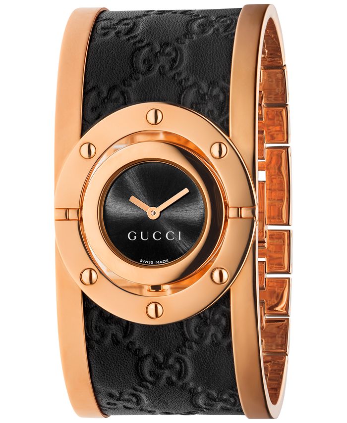 Gucci Dark Brown Guccissima Leather Watch Case Gucci