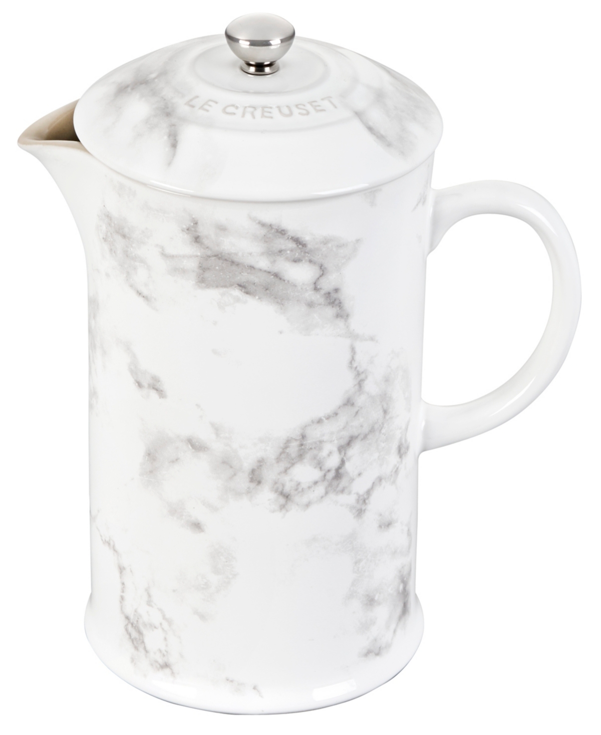 Le Creuset 34-oz. Stoneware French Press Coffee Maker In White