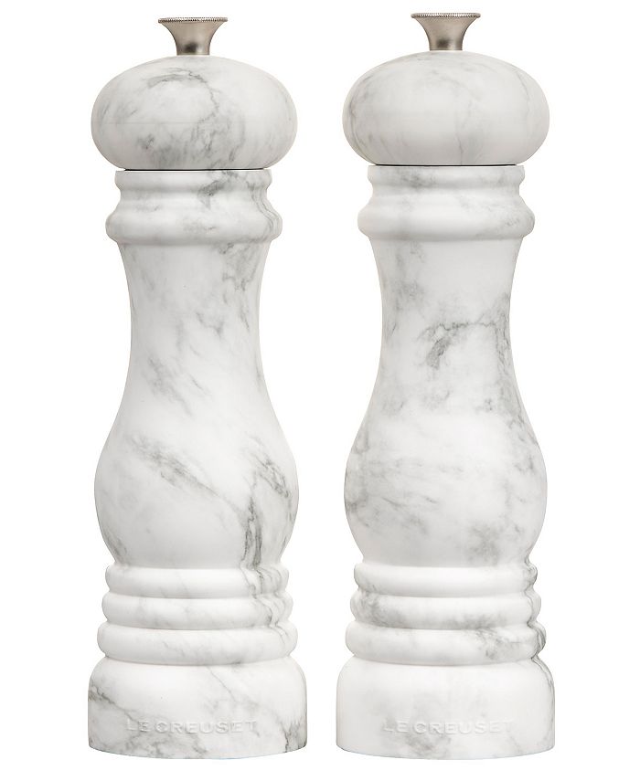 Le Creuset Set of 2 Salt and Pepper Mills with Marble Applique Macy's