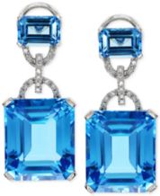 Macy's blue diamond earrings new arrivals
