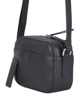 Pebbled Collection Clara Leather Small Crossbody Bag