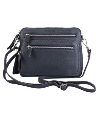 Pebbled Collection Valerie Leather Mini Crossbody Bag
