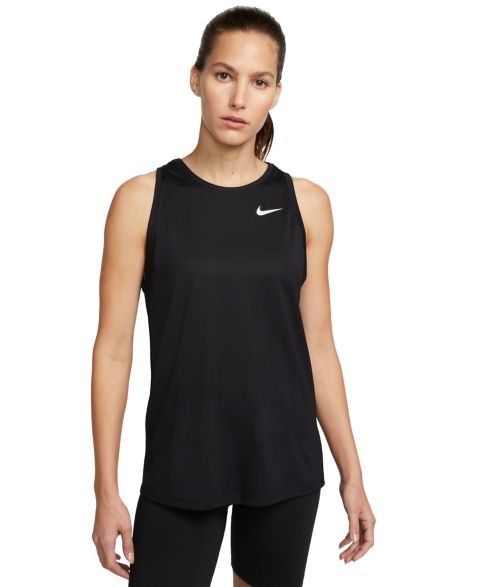 Женский топ Nike Dri-FIT Training Tank Top, цвет: Чёрный / Белый