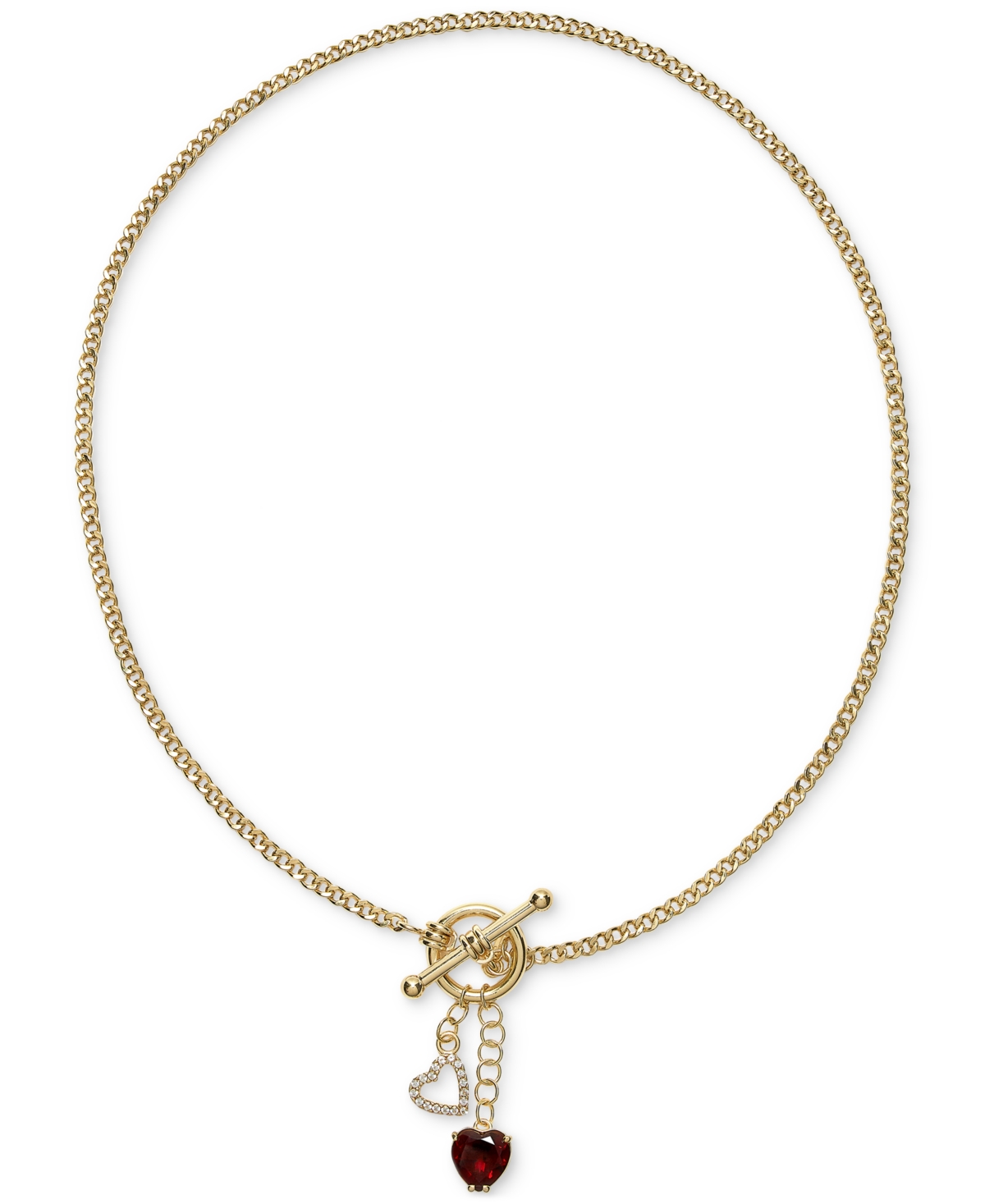 Pink Amethyst (2-3/4 ct. t.w.) & White Topaz Accent Heart Dangle 18