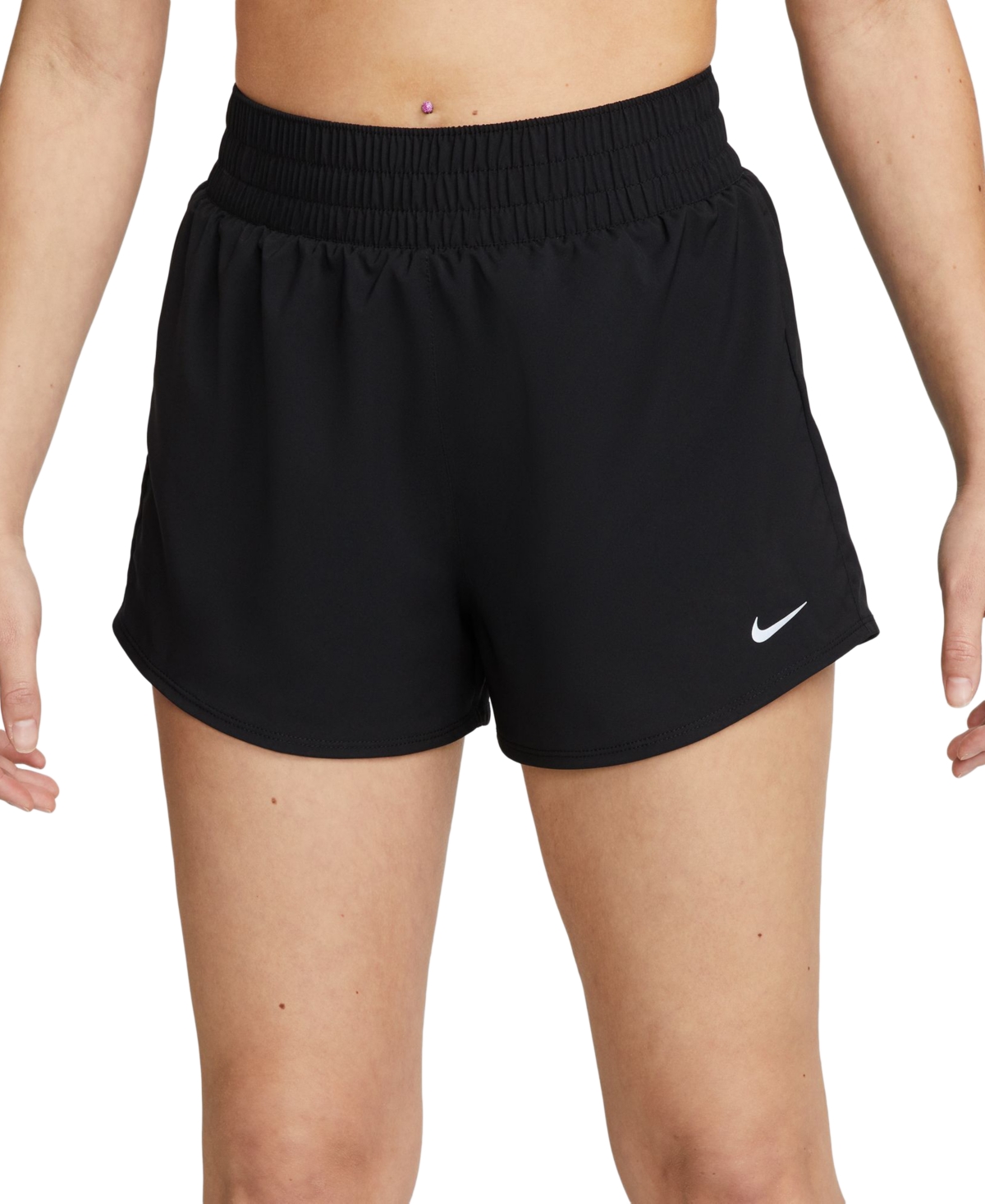 Women's One Dri-fit High-Waisted 3" Brief-Lined Shorts - Black