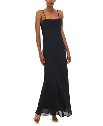 Betsy & Adam Women's Spaghetti Strap Full Length Purple Size 8
