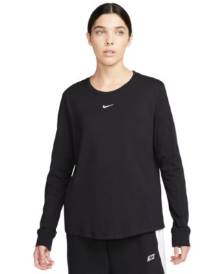 Women's nike black long hotsell sleeve top