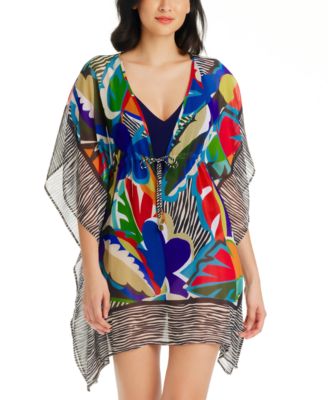 Bleu by Rod Beattie - Women's The Mix Chiffon Caftan Cover-Up