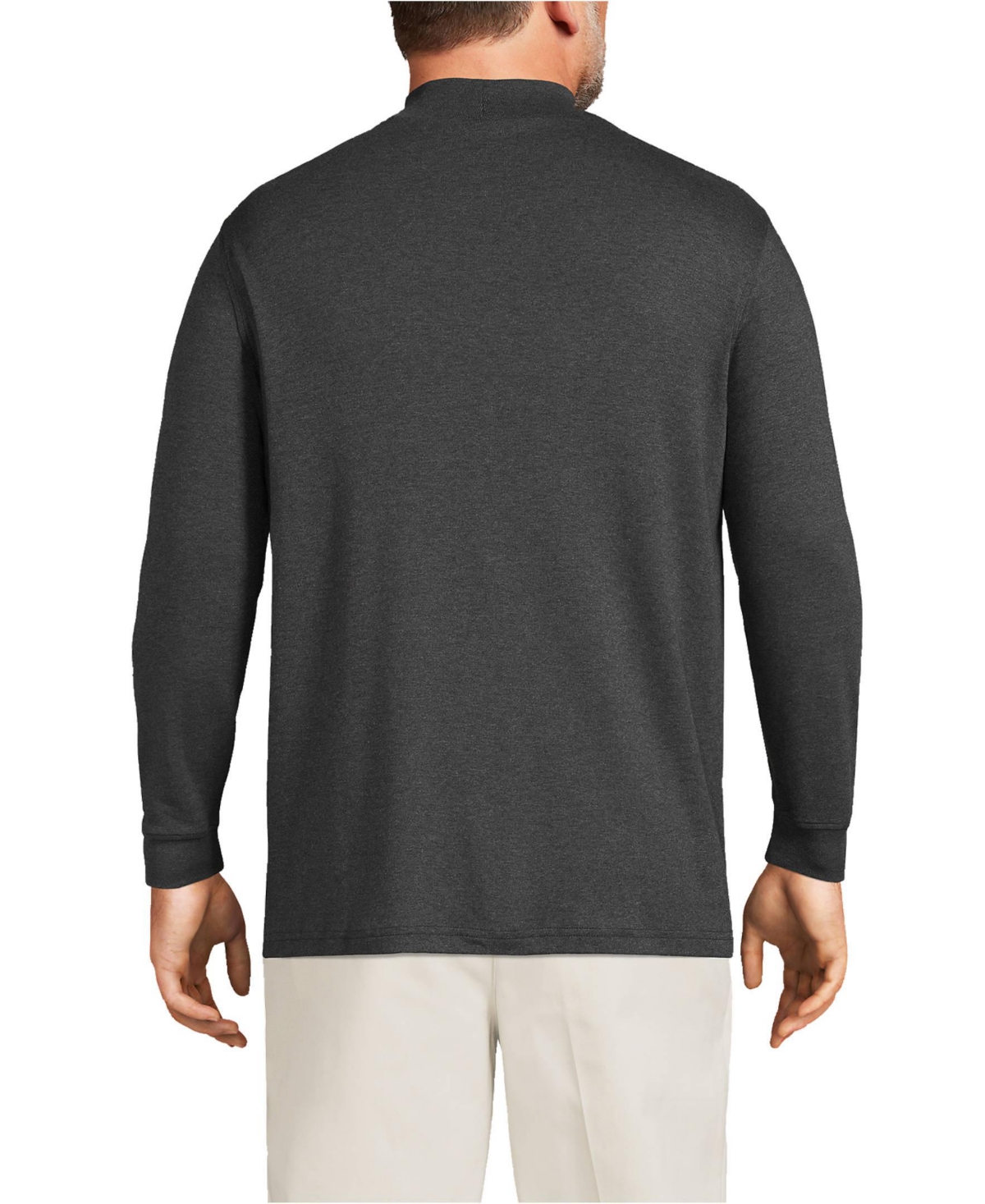 Lands' End Big & Tall Cotton Supima Mock Turtleneck
