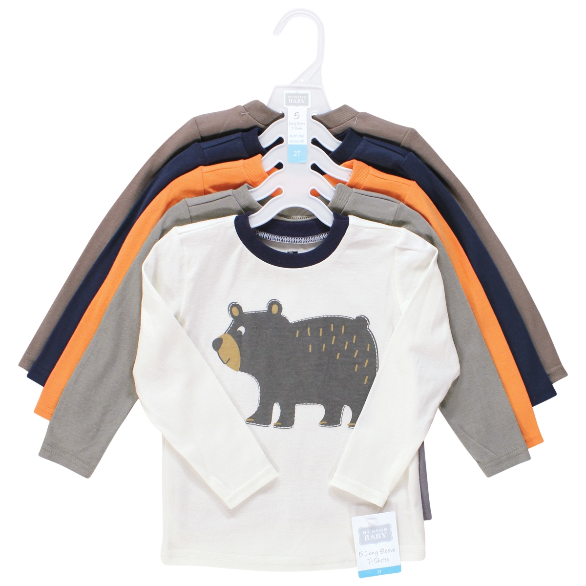 Hudson Baby Toddler Boys Long Sleeve T-Shirts,- Woodland
