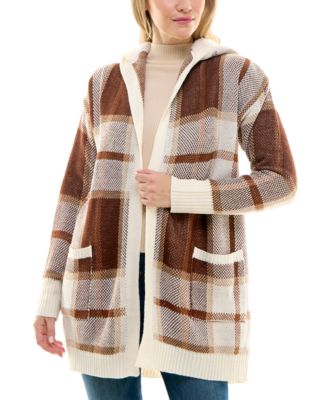 Crave Fame - Juniors' Fleece-Lined Open-Front Cardigan
