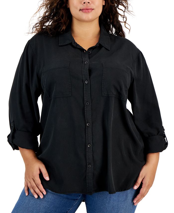 Calvin Klein Jeans Trendy Plus Size Utility Shirt Macy's