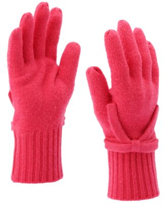 Women's Bow Knit Wool Gloves