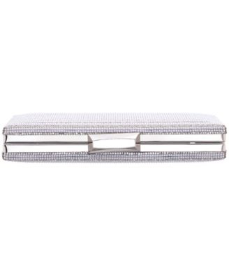 Imitation Pearl and Crystal Minaudiere Clutch