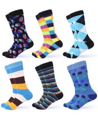 Men's Chic Colorful Dress Socks 6 Pack