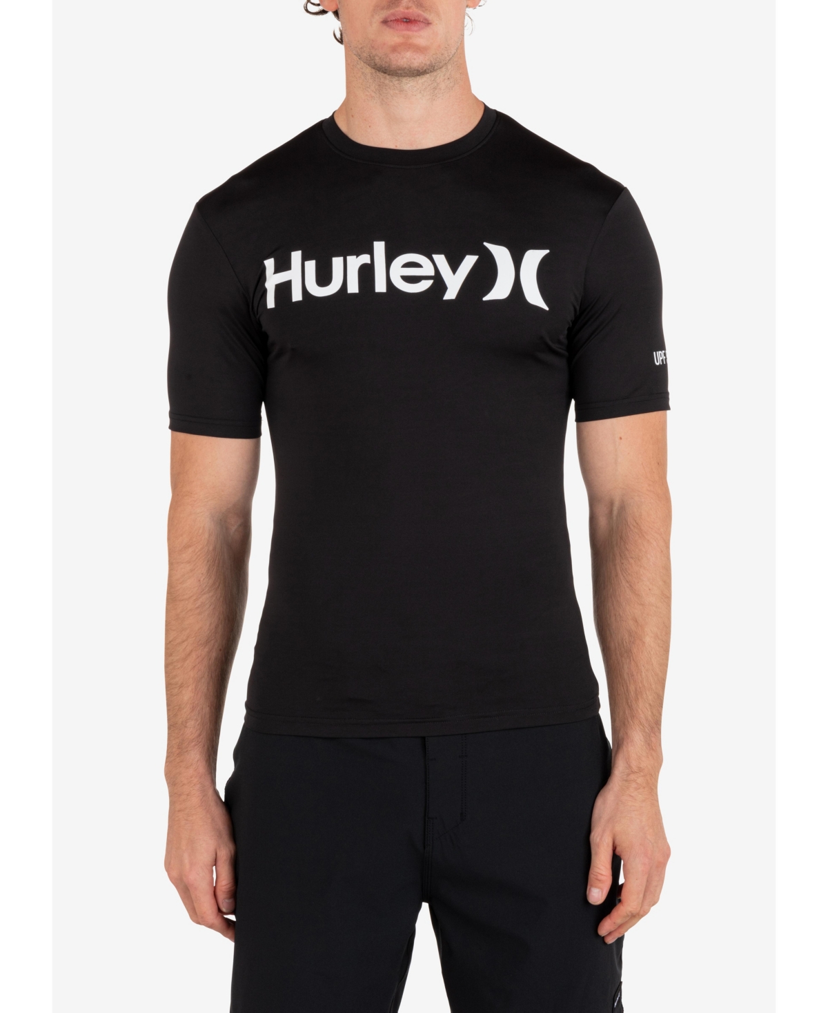 Hurley Men's Oao Quick Dry Rashguard T-shirt In Black