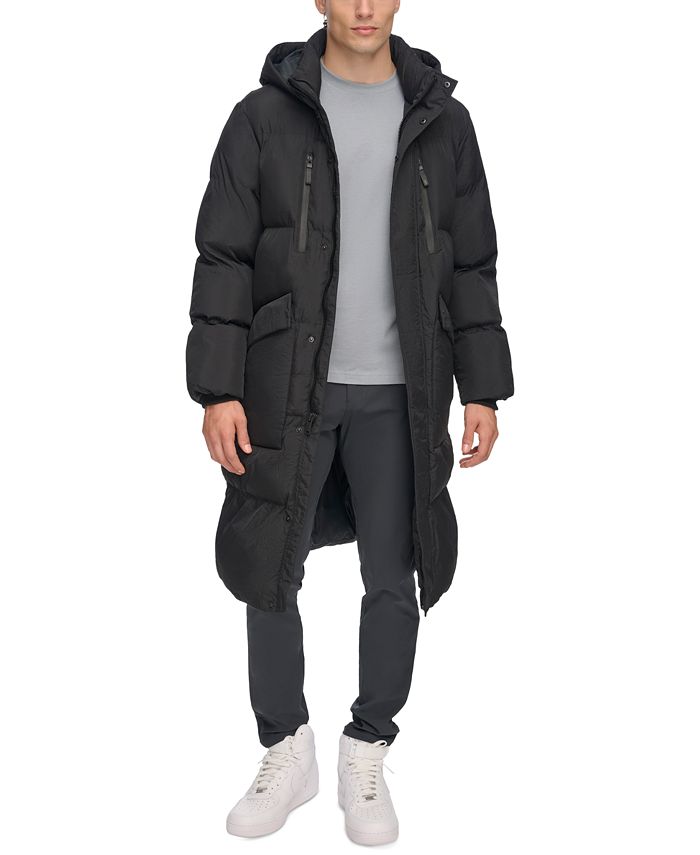 DKNY Men's Quilted Hooded Duffle Parka Macy's
