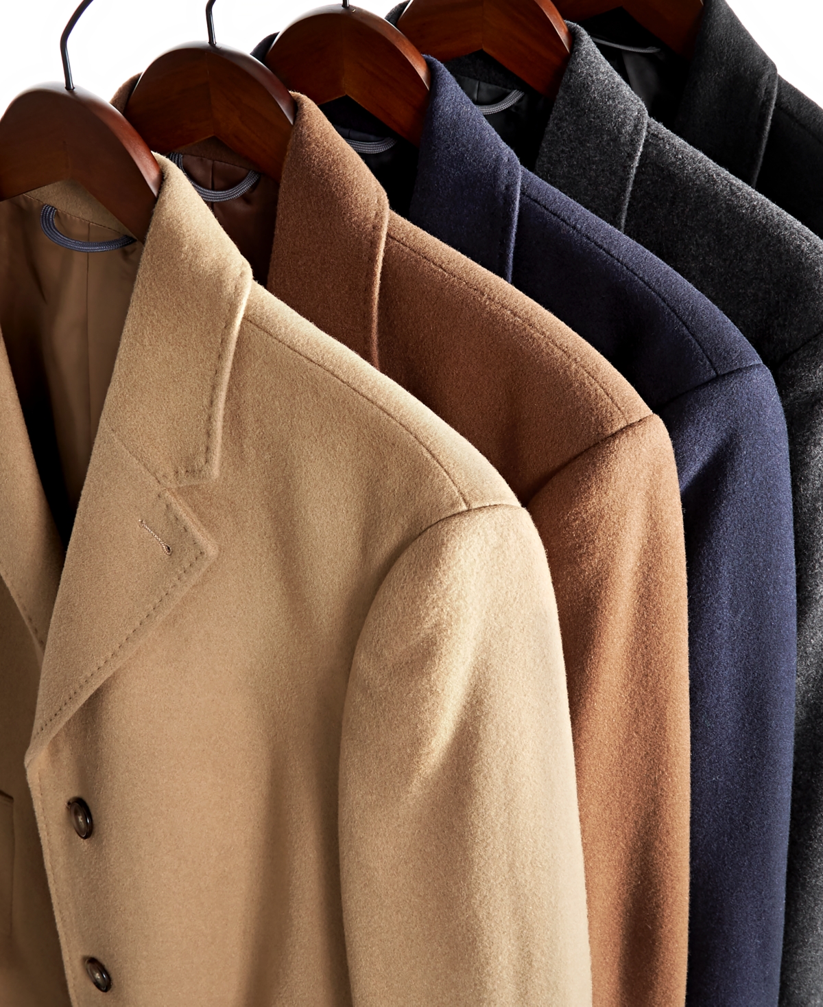 Shop Michael Kors Men's Classic Fit Luxury Wool Cashmere Blend Overcoats In Navy
