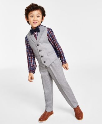 Sand Herringbone Kids Bow Tie Sand Herringbone Kids Bow Tie