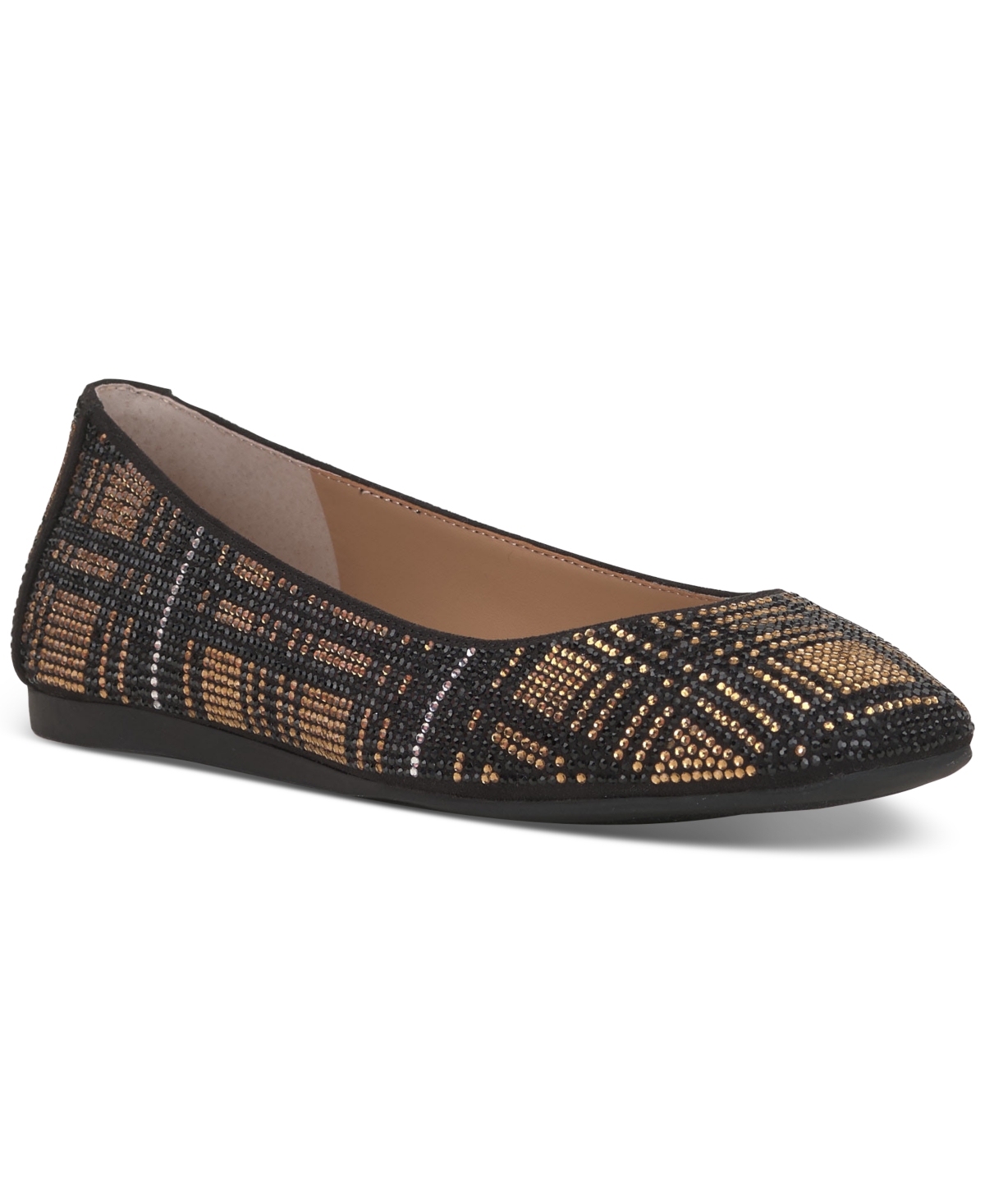 Inc International Concepts Juney Flats, Created For Macy's In Gold Plaid