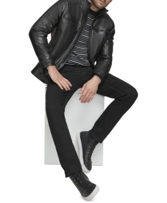Calvin Klein Men's Faux Leather Moto Jacket, Created for