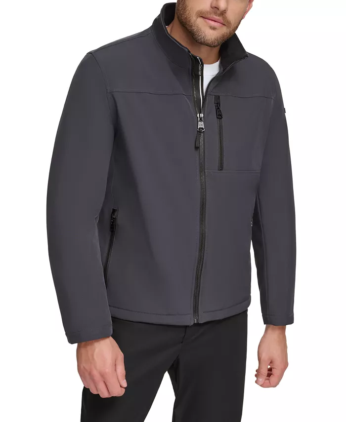 Men's Sherpa Lined Classic Soft Shell Jacket - thumbnail 4