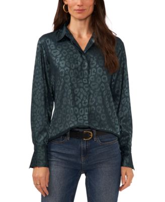 Vince Camuto - Women's Collared Button-Front Blouse