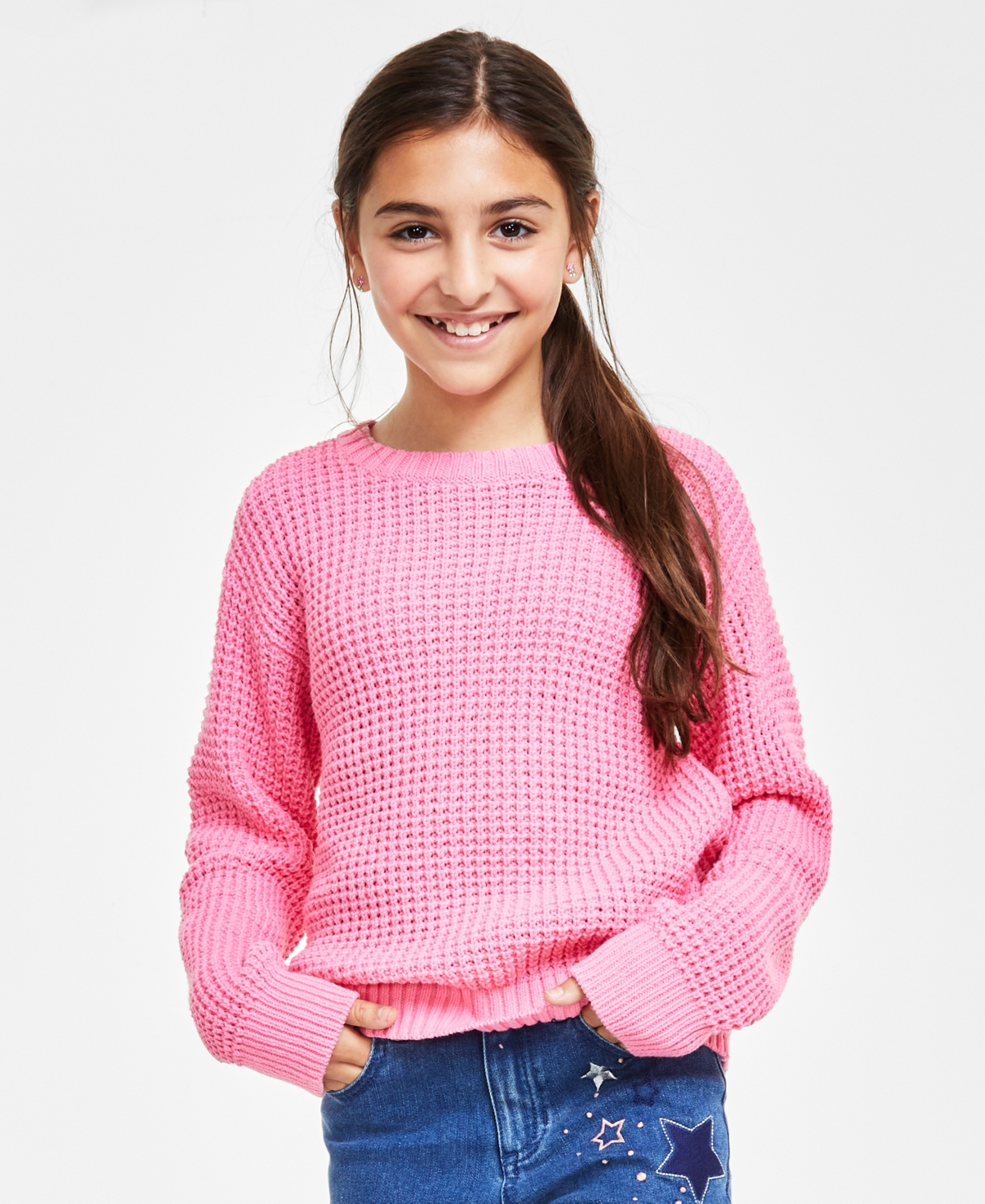 Epic Threads Toddler & Little Girls Solid Crewneck Sweater, Created For Macy's In Sweetheart